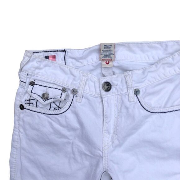 True Religion Jeans Size 30 BILLY GIANT BIG T White - Picture 8 of 12